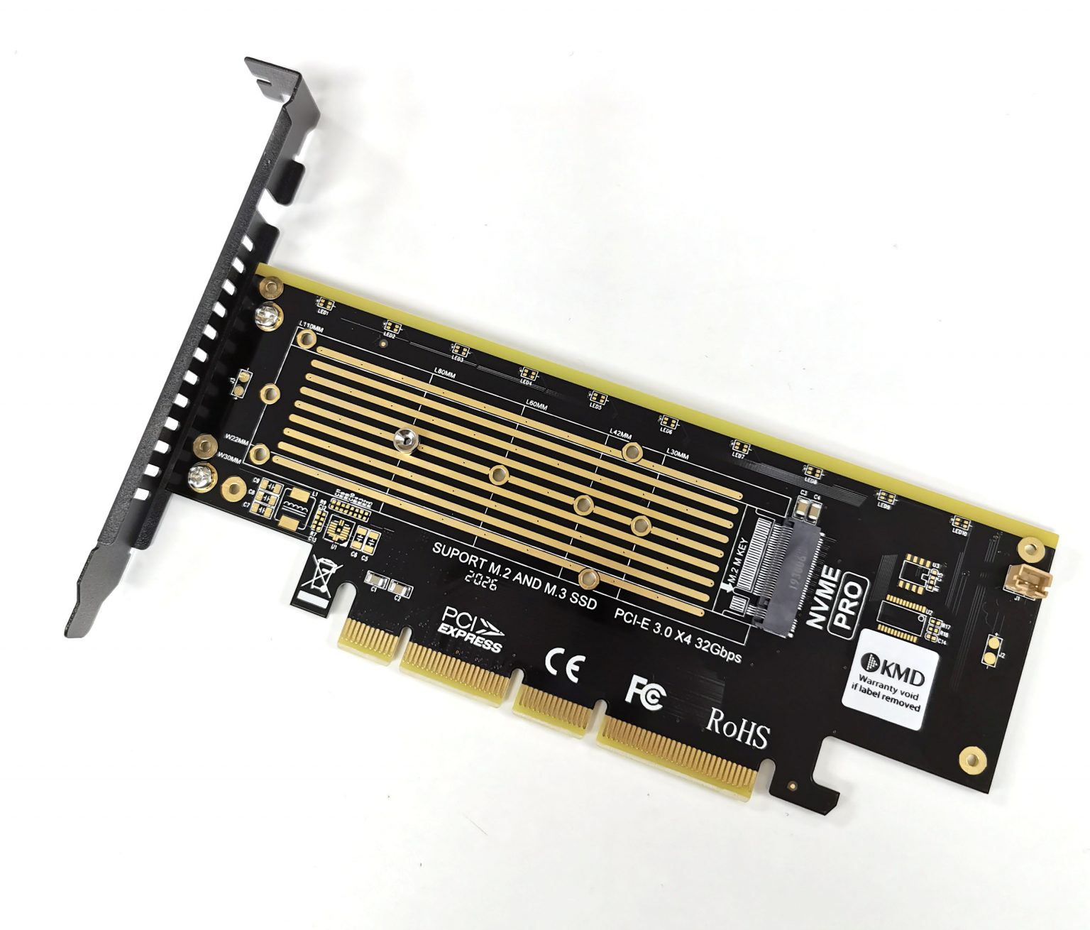 NFHK 4X NVME M.2 AHCI - PCI-E Express 3.0 Gen3 X16 RAIDカード